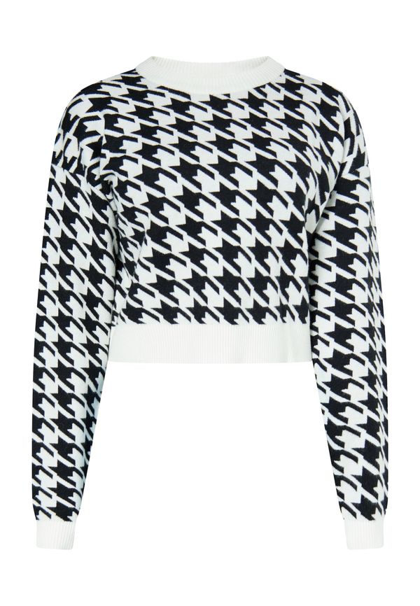 myMo ROCKS myMo ROCKS Пуловер  черно / бяло