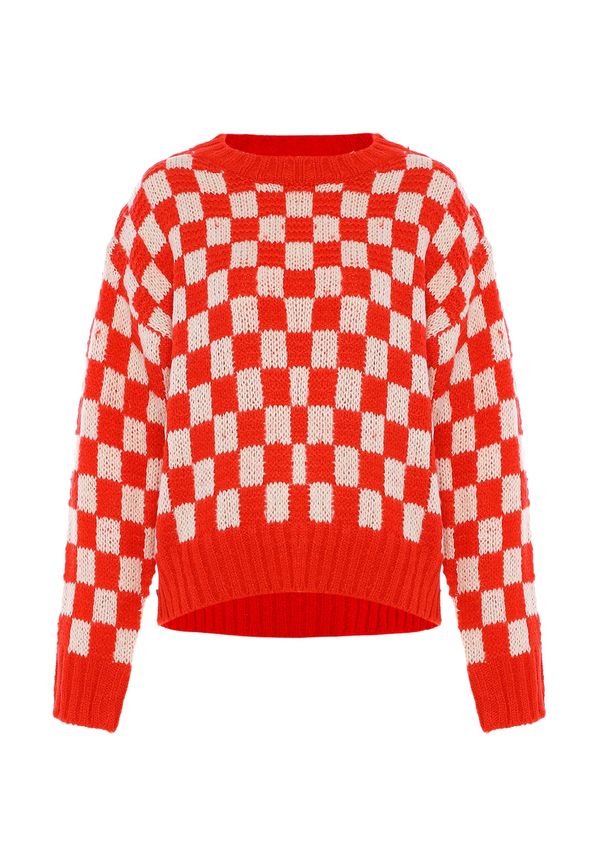 myMo ROCKS myMo ROCKS Пуловер  червено / бяло