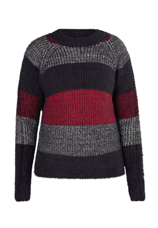 myMo ROCKS myMo ROCKS Пуловер  сиво / червено / черно