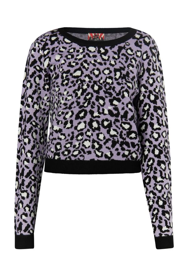 myMo ROCKS myMo ROCKS Пуловер 'Ucy'  тюркоазен / лилав