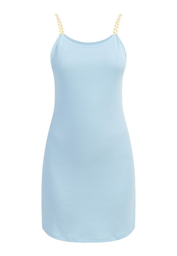 MYMO MYMO Рокля  светлосиньо / жълто / бяло