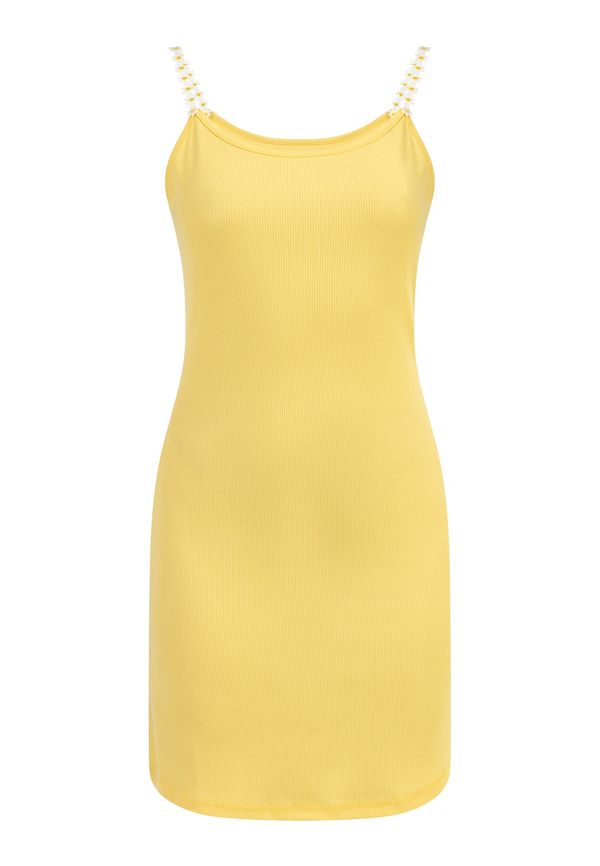 MYMO MYMO Рокля  жълто / бяло