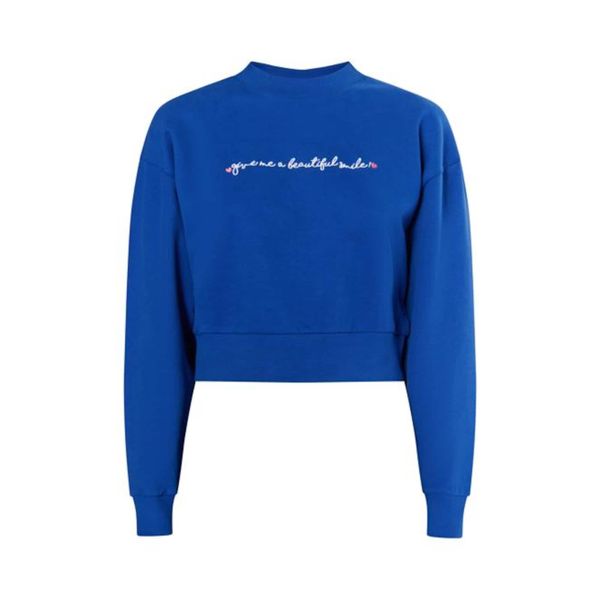 MYMO MYMO Суичър 'Keepsudry'  синьо / бяло