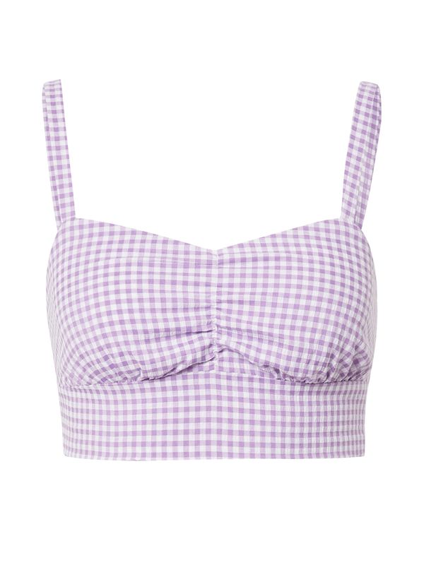 NA-KD NA-KD Топ  светлолилаво / бяло