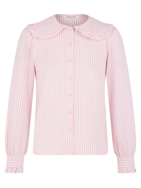 NAF NAF NAF NAF Блуза 'Manon'  пастелно розово / бяло