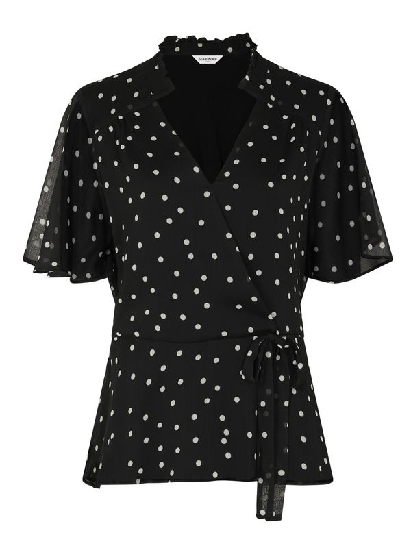 NAF NAF NAF NAF Блуза 'Poppy'  черно / бяло