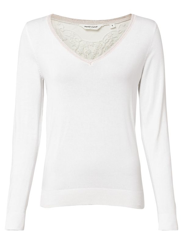 NAF NAF NAF NAF Пуловер 'Maurizio'  бяло