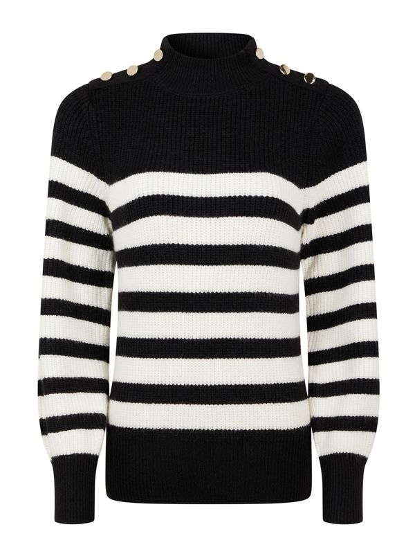 NAF NAF NAF NAF Пуловер 'Mona'  екрю / черно