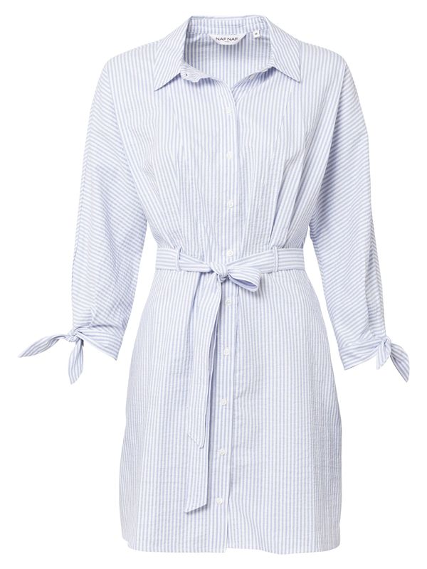 NAF NAF NAF NAF Рокля тип риза 'Karly'  светлосиньо / бяло