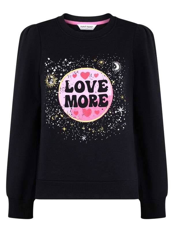 NAF NAF NAF NAF Суичър 'Moonrise'  розово / черно