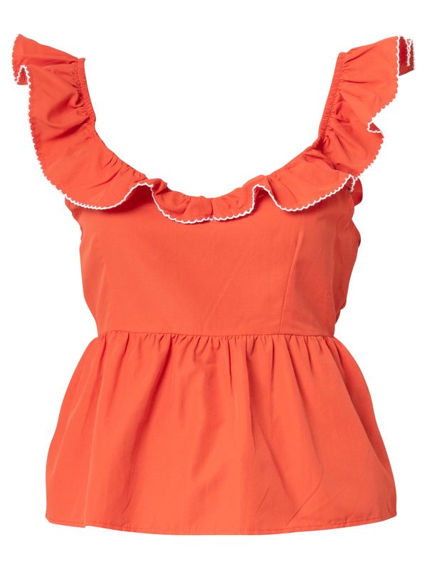 NAF NAF NAF NAF Топ  оранжево / бяло