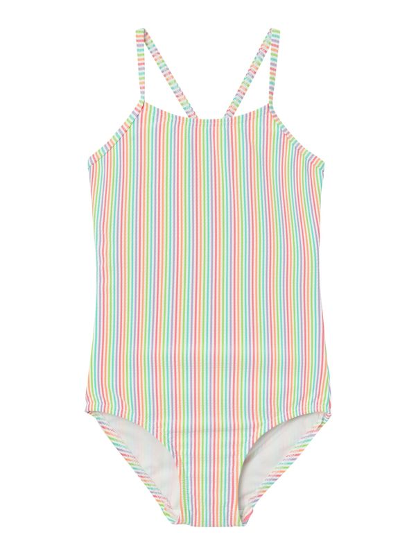 NAME IT NAME IT Бански костюм 'ZAIDA'  светлозелено / лилав / червено / бяло