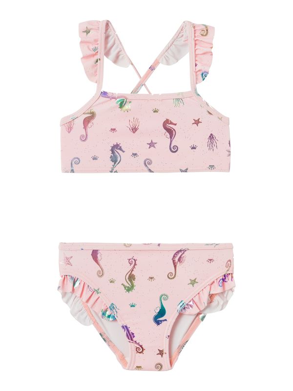 NAME IT NAME IT Бански тип бикини 'ZAMAR'  тъмносиньо / зелено / тъмнолилаво / бледорозово