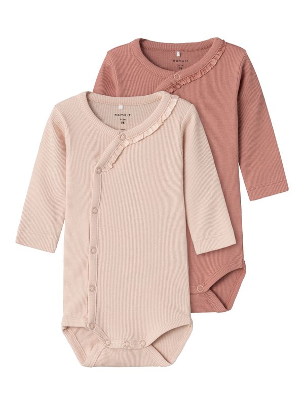 NAME IT NAME IT Бебешки гащеризони/боди 'BEGONIA'  розе / светлорозово