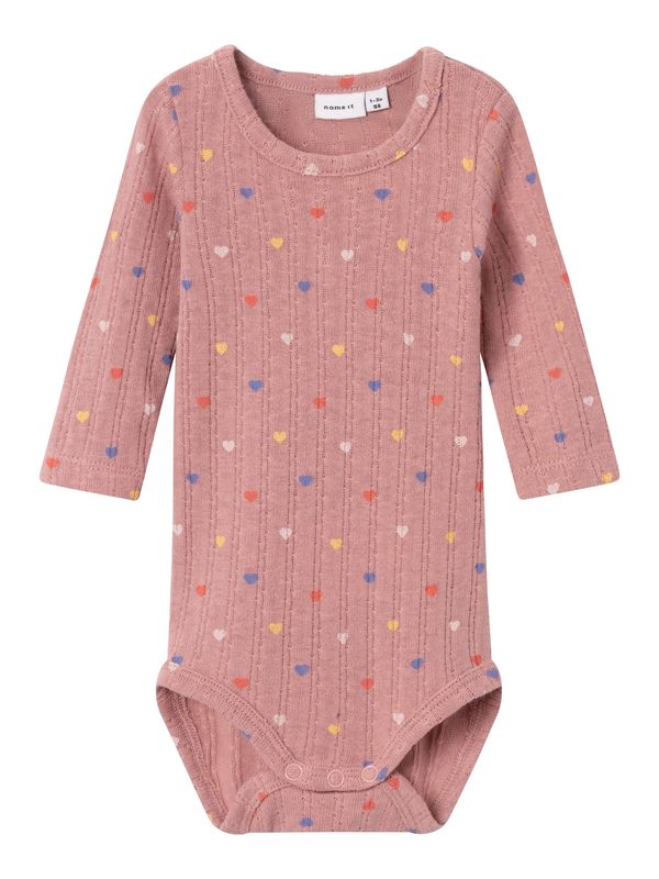 NAME IT NAME IT Бебешки гащеризони/боди 'BELLAS'  пъстро / розе
