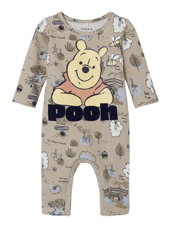 NAME IT NAME IT Бебешки гащеризони/боди 'DRE'  тъмнобежово / сиво / черно / бяло