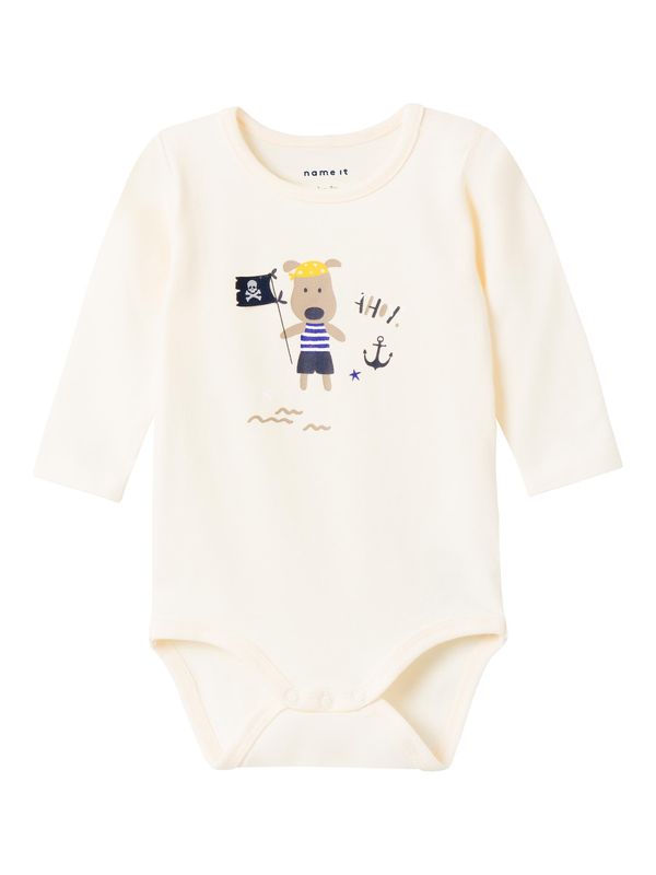 NAME IT NAME IT Бебешки гащеризони/боди 'FORMAT'  кремаво / светлобежово / тъмносиньо / жълто
