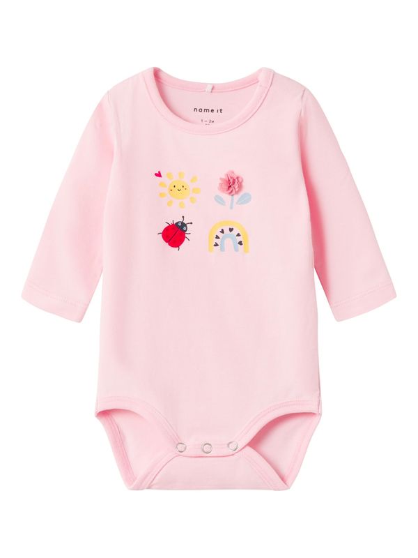 NAME IT NAME IT Бебешки гащеризони/боди 'FUSSA'  светлосиньо / жълто / бледорозово / ярко червено