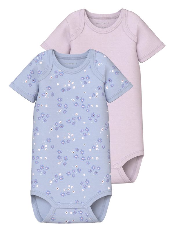 NAME IT NAME IT Бебешки гащеризони/боди  гълъбово синьо / люляк