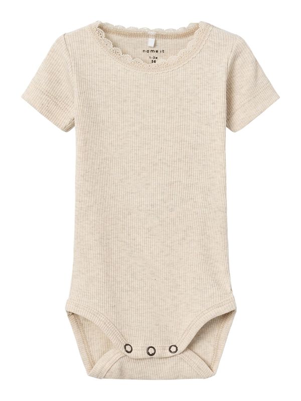 NAME IT NAME IT Бебешки гащеризони/боди 'Kab'  тъмнобежово