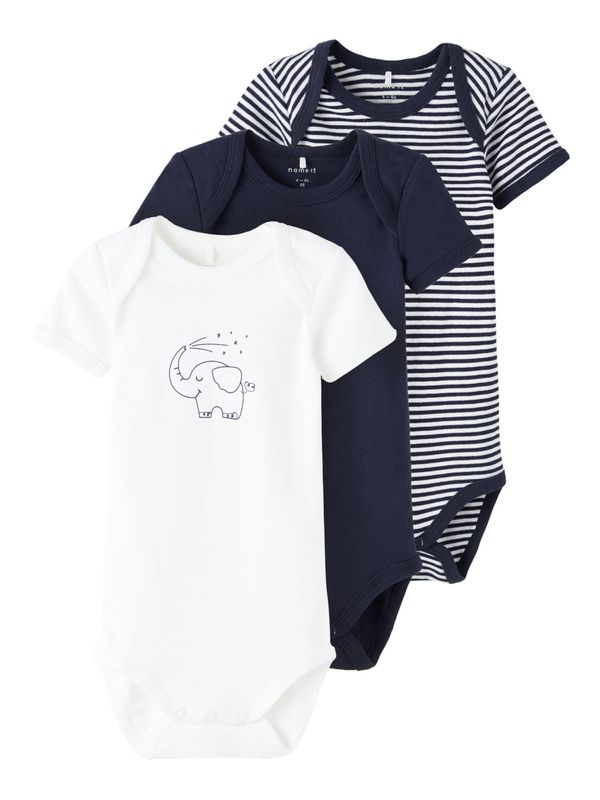 NAME IT NAME IT Бебешки гащеризони/боди  нейви синьо / бяло