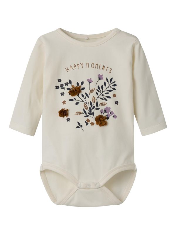 NAME IT NAME IT Бебешки гащеризони/боди 'SALVIE'  екрю / нейви синьо / пуебло оранжево-кафяво / светлолилаво