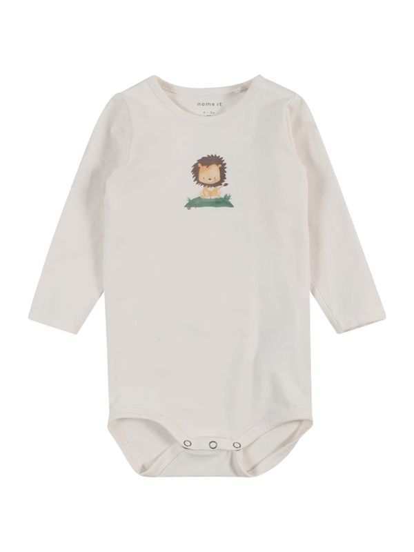 NAME IT NAME IT Бебешки гащеризони/боди 'SION'  кремаво / кафяво / зелено