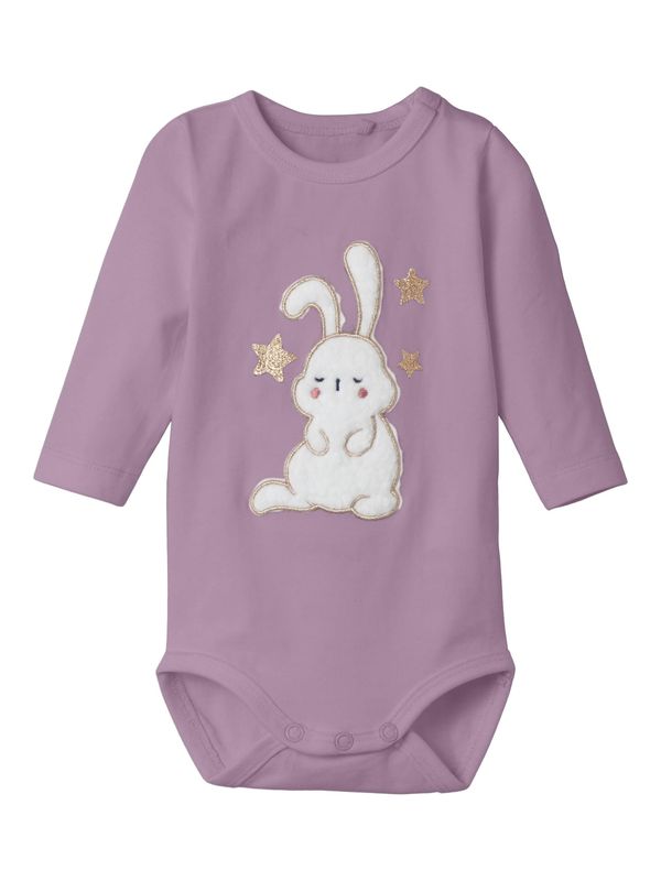 NAME IT NAME IT Бебешки гащеризони/боди 'SOLINNE '  злато / лавандула / мръсно бяло