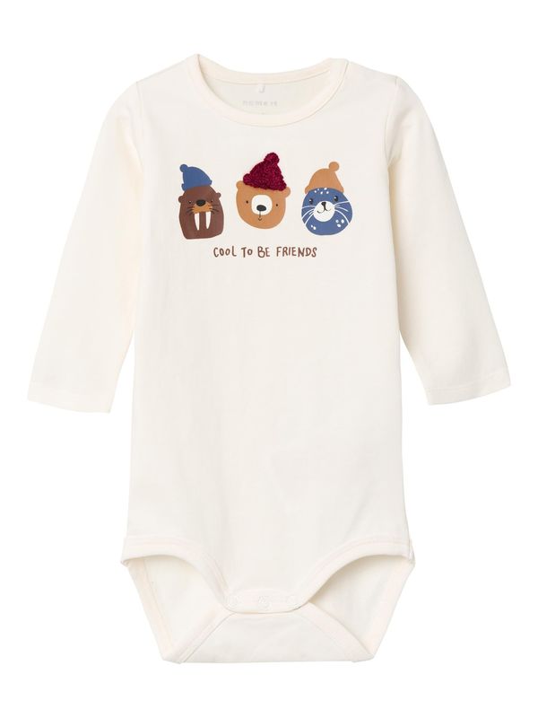 NAME IT NAME IT Бебешки гащеризони/боди 'SOTIO'  кремаво / морскосиньо / кафяво / бургундово червено