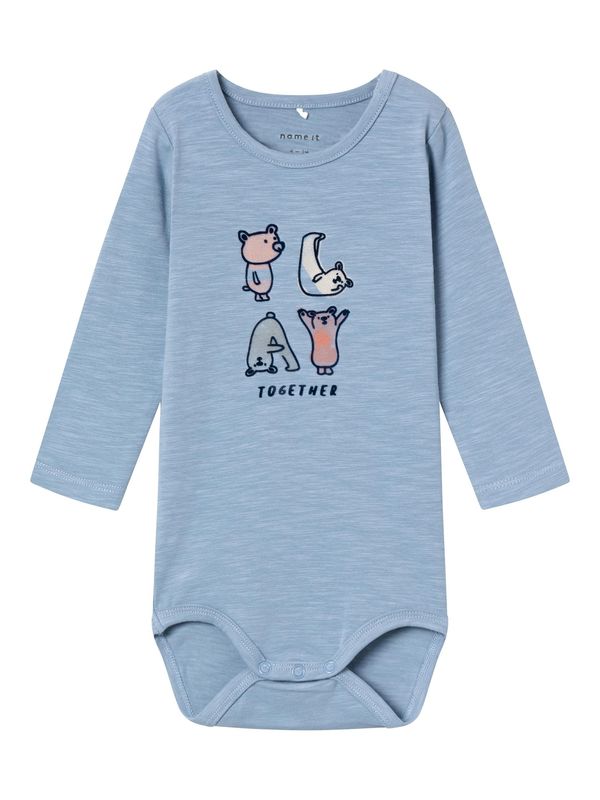 NAME IT NAME IT Бебешки гащеризони/боди 'TOMBO'  светлосиньо / опушено синьо / пастелно розово / черно