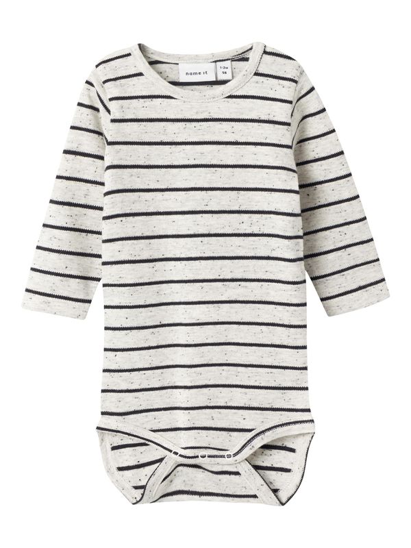 NAME IT NAME IT Бебешки гащеризони/боди 'TRUMAN'  черно / естествено бяло