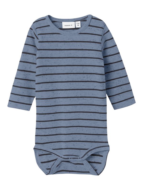 NAME IT NAME IT Бебешки гащеризони/боди 'TRUMAN'  гълъбово синьо / черно