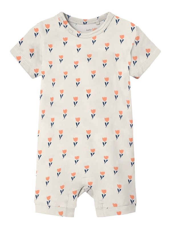 NAME IT NAME IT Бебешки гащеризони/боди 'VANDORA'  кремаво / нейви синьо / оранжево