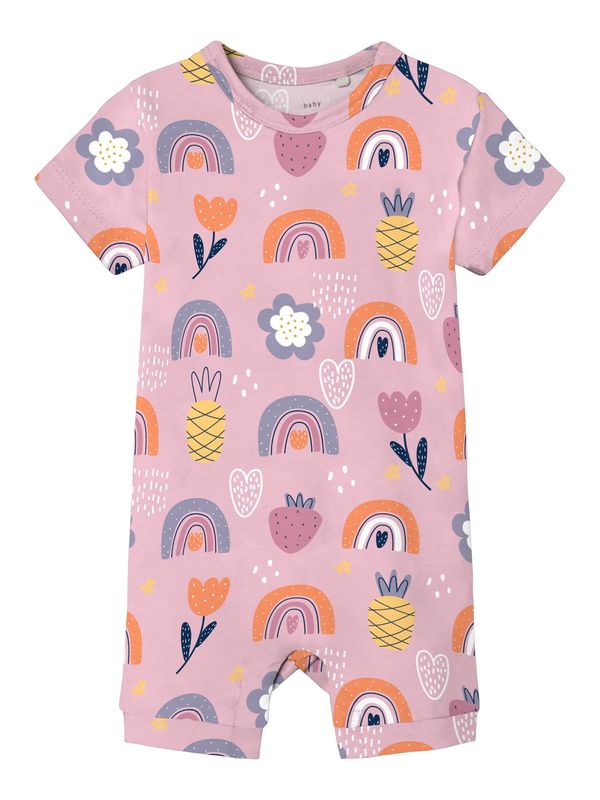 NAME IT NAME IT Бебешки гащеризони/боди 'VANDORA'  синьо / жълто / бледорозово / бяло