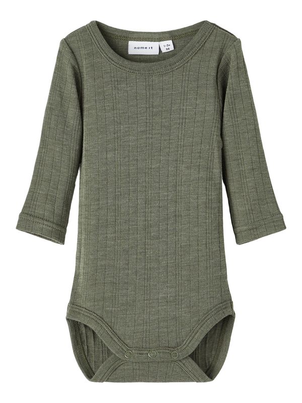NAME IT NAME IT Бебешки гащеризони/боди 'WANG'  тъмнозелено