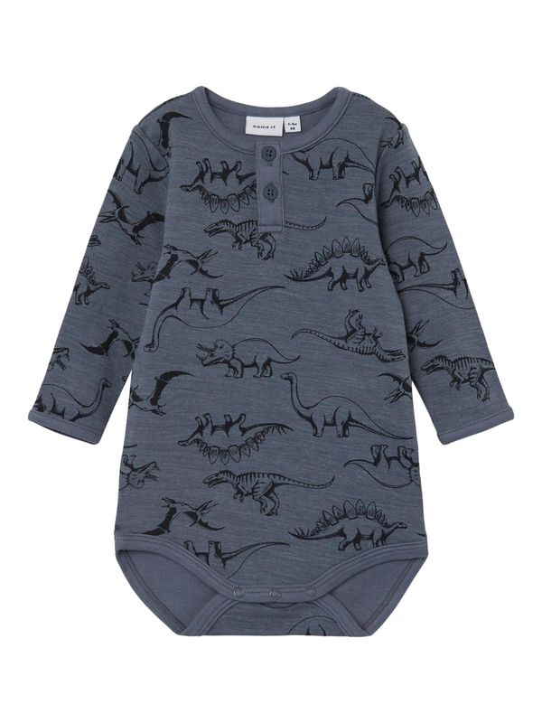 NAME IT NAME IT Бебешки гащеризони/боди 'WUPPO'  базалтово синьо / черно