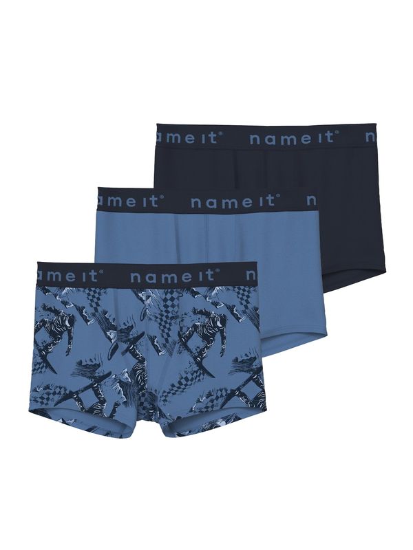 NAME IT NAME IT Долни гащи 'Snowboard'  нощно синьо / гълъбово синьо / бяло