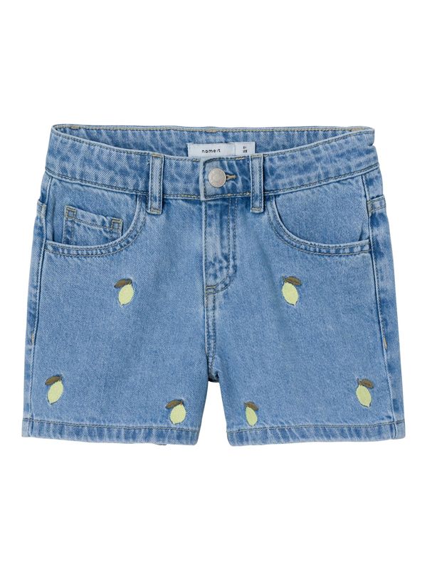 NAME IT NAME IT Дънки 'BELLA'  син деним / кафяво / пастелно жълто