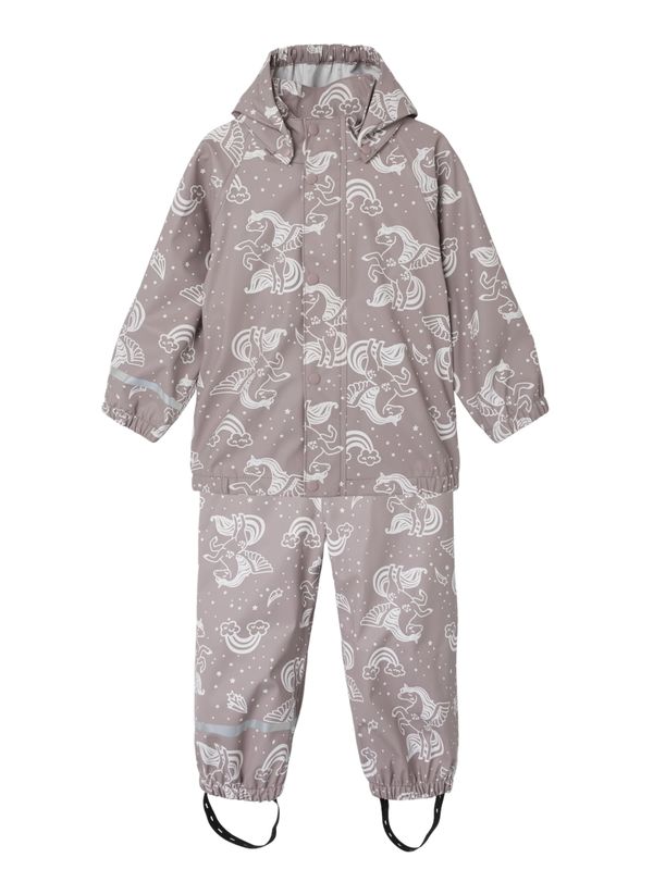 NAME IT NAME IT Функционален костюм 'Dry10'  оранжево / пепел от рози / бяло