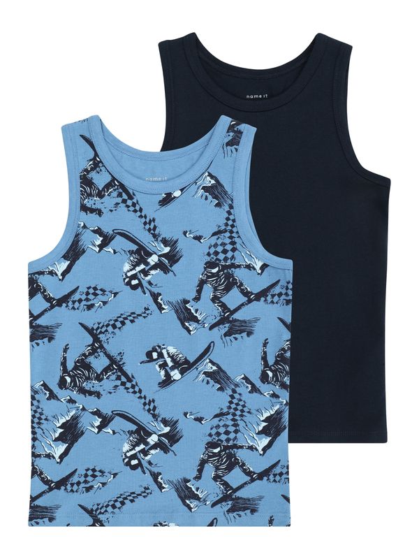 NAME IT NAME IT Функционална тениска  морскосиньо / светлосиньо / сиво