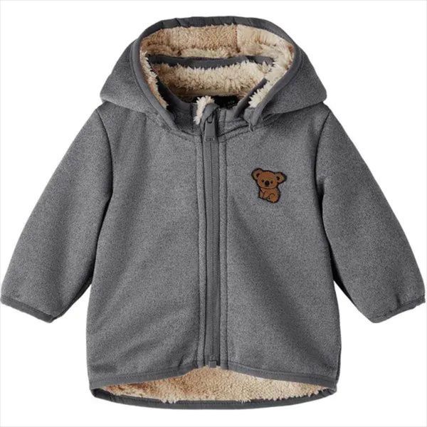 NAME IT NAME IT Функционално яке 'MADA08'  антрацитно черно / маслина