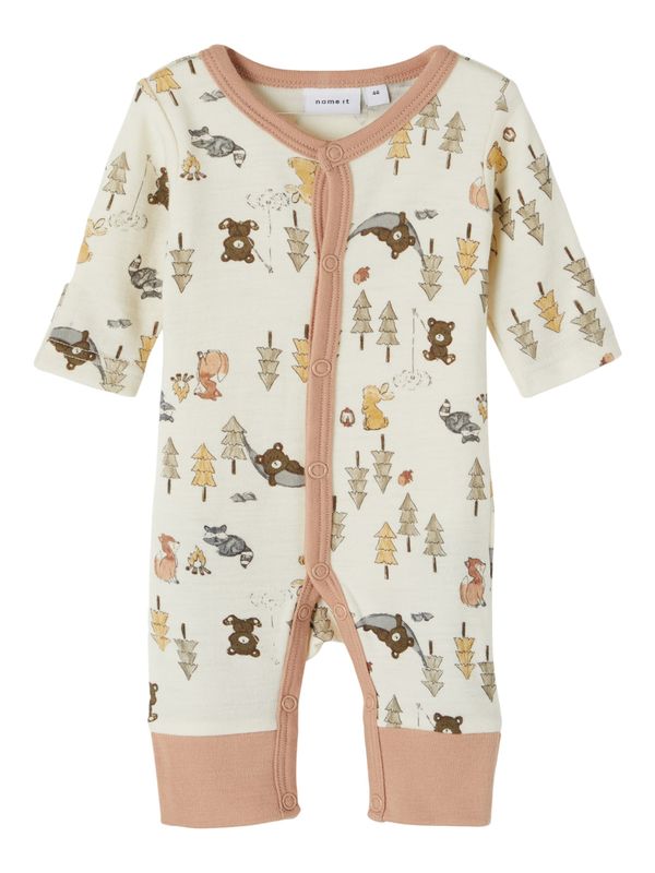 NAME IT NAME IT Комплект пижама  бежово / кафяво / бяло