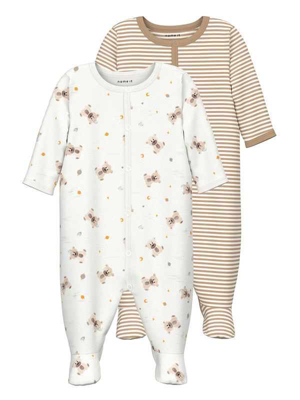 NAME IT NAME IT Комплект пижама  бежово / оранжево / черно / бяло