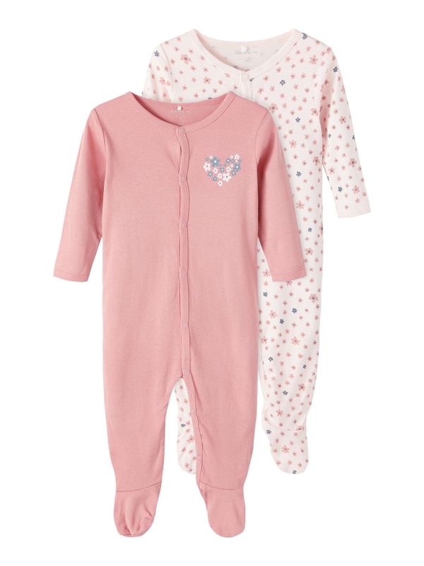 NAME IT NAME IT Комплект пижама  гълъбово синьо / розе / пепел от рози