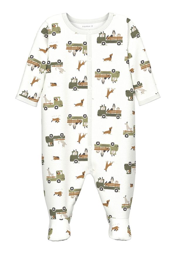 NAME IT NAME IT Комплект пижама  кафяво / кестеняво кафяво / каки / бяло