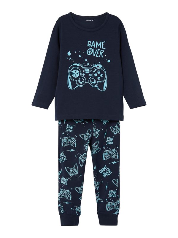 NAME IT NAME IT Комплект пижама 'KENNERT'  светлосиньо / тъмносиньо