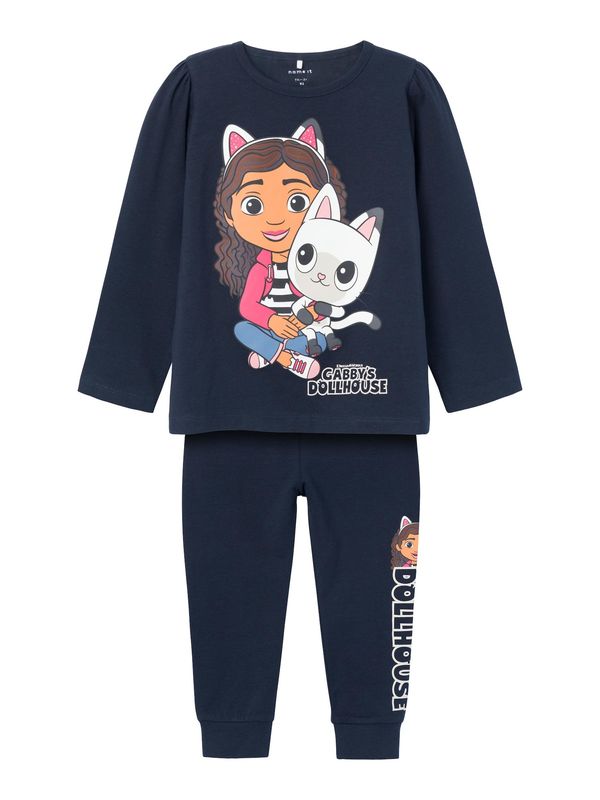 NAME IT NAME IT Комплект пижама 'NERINA GABBY'  камел / тъмносиньо / светлорозово / бяло