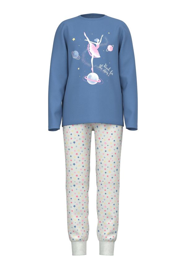 NAME IT NAME IT Комплект пижама 'Riviera'  небесносиньо / светложълто / бледорозово / бяло