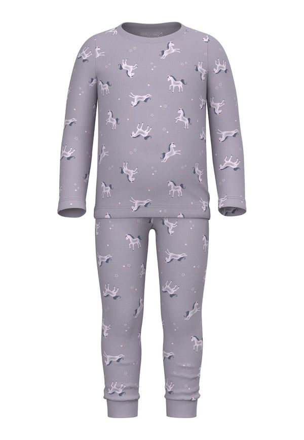 NAME IT NAME IT Комплект пижама  сиво / люляк / бяло