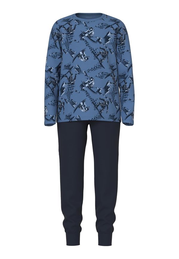 NAME IT NAME IT Комплект пижама 'Snowboard'  морскосиньо / нощно синьо / светлосиньо